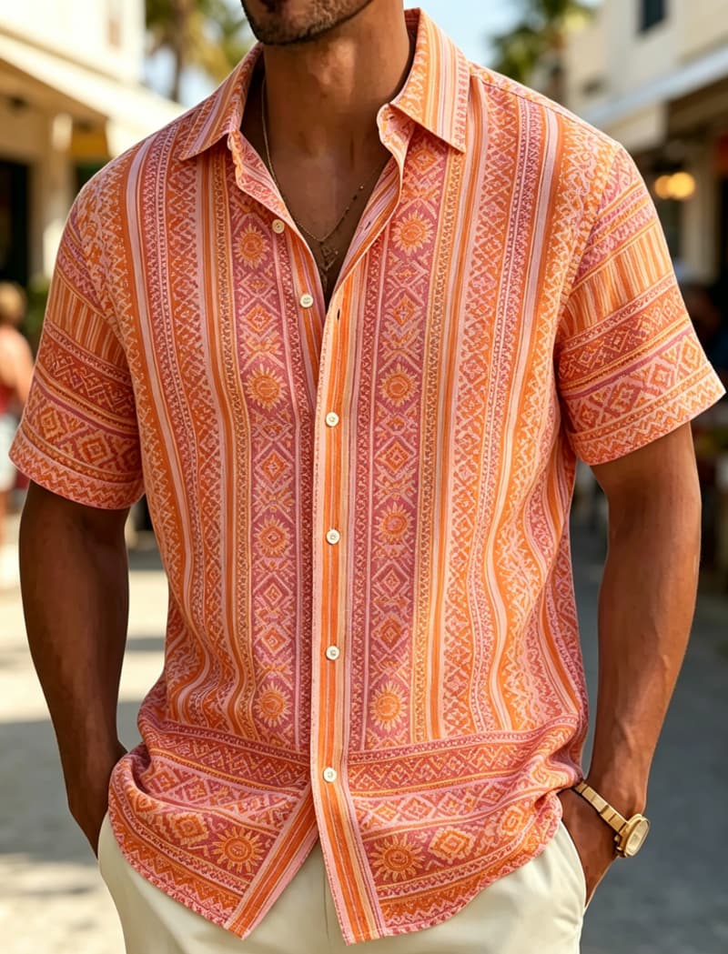 Chemise à manches courtes pour - Resort Shirt Floral avis et prix