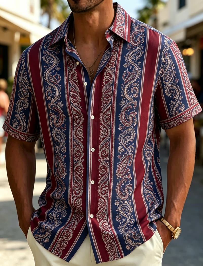 Chemise à manches courtes pour - Resort Shirt Floral avis et prix
