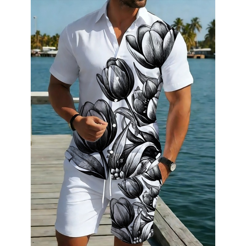 Ensemble chemise et short pour - Resort Shirt Floral avis et prix
